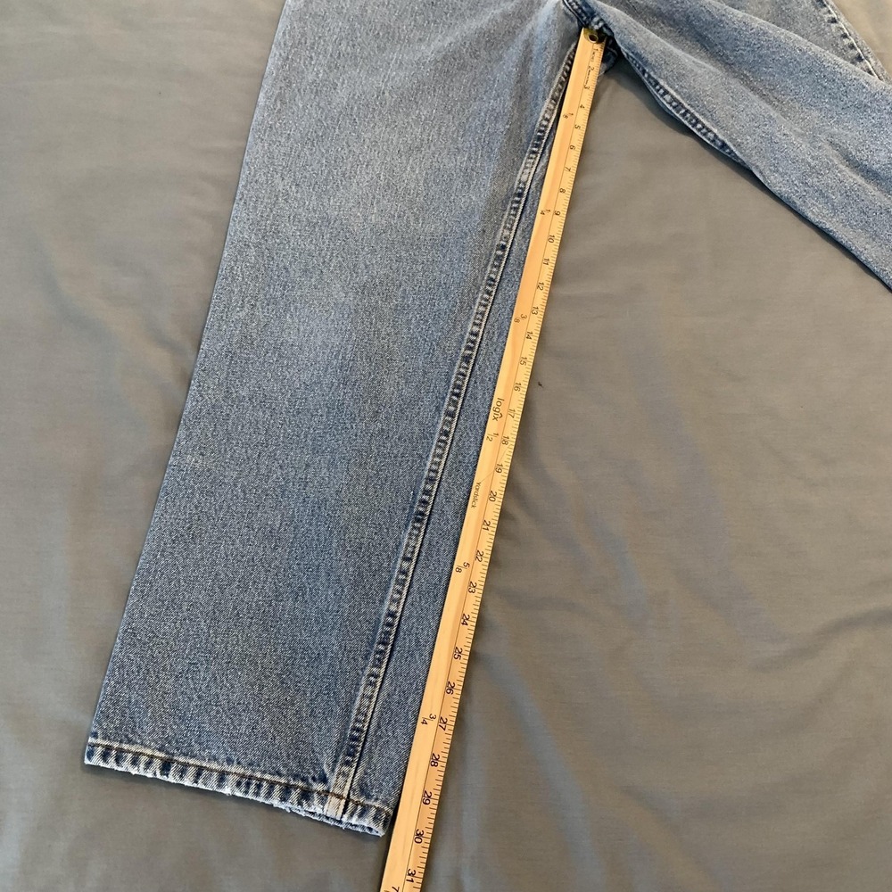 Eddie Bauer Original Denim Jeans Mens 33x30 Blue Straight Mid Rise Denim Pants - Picture 7 of 12